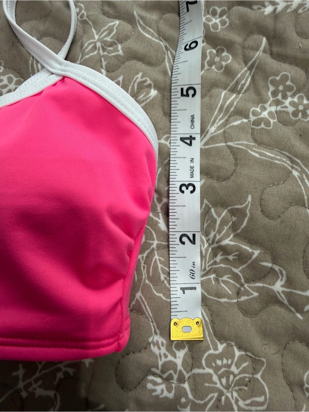 NWT Juicy Couture Bright Pink Swim Set with White Trim and Skirt - Picture 7 of 7